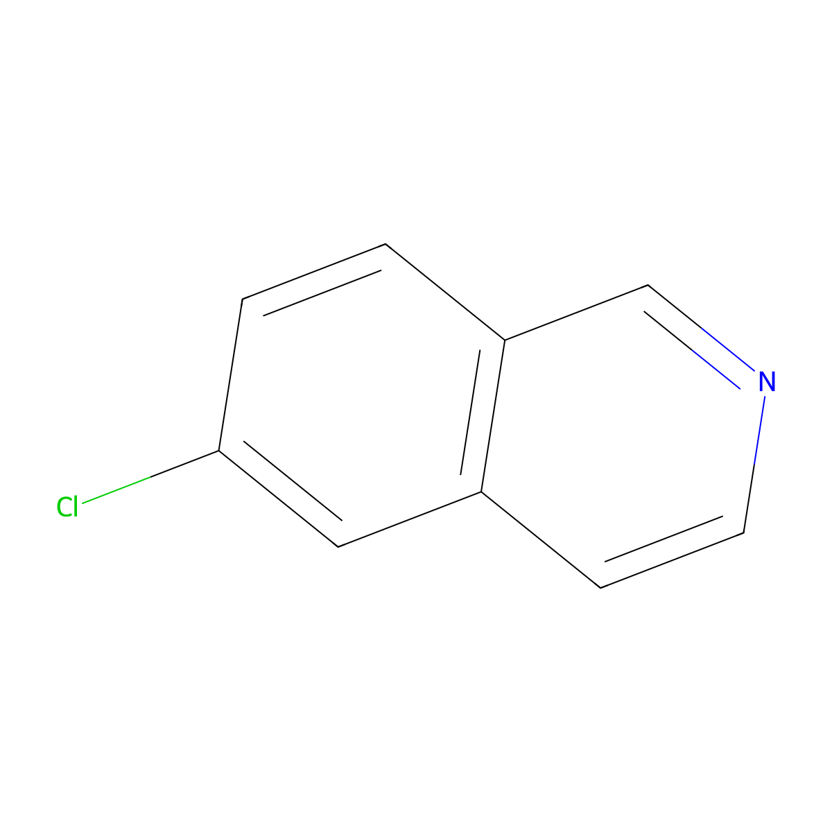6-Chloroisoquinoline molecular structure, CAS 62882-02-4