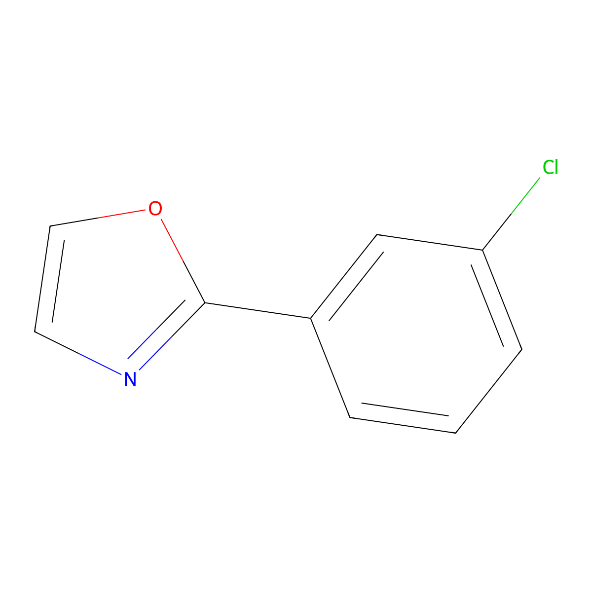 2-(3-Chlorophenyl)oxazole molecular structure, CAS 62882-06-8