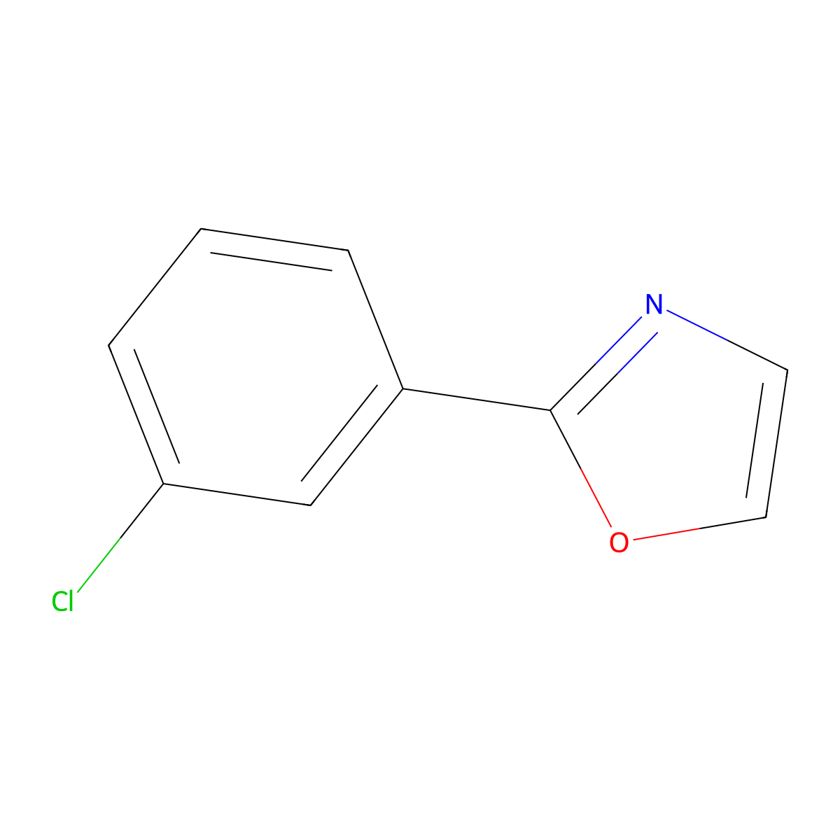 2-(3-Chlorophenyl)oxazole molecular structure, CAS 62882-06-8