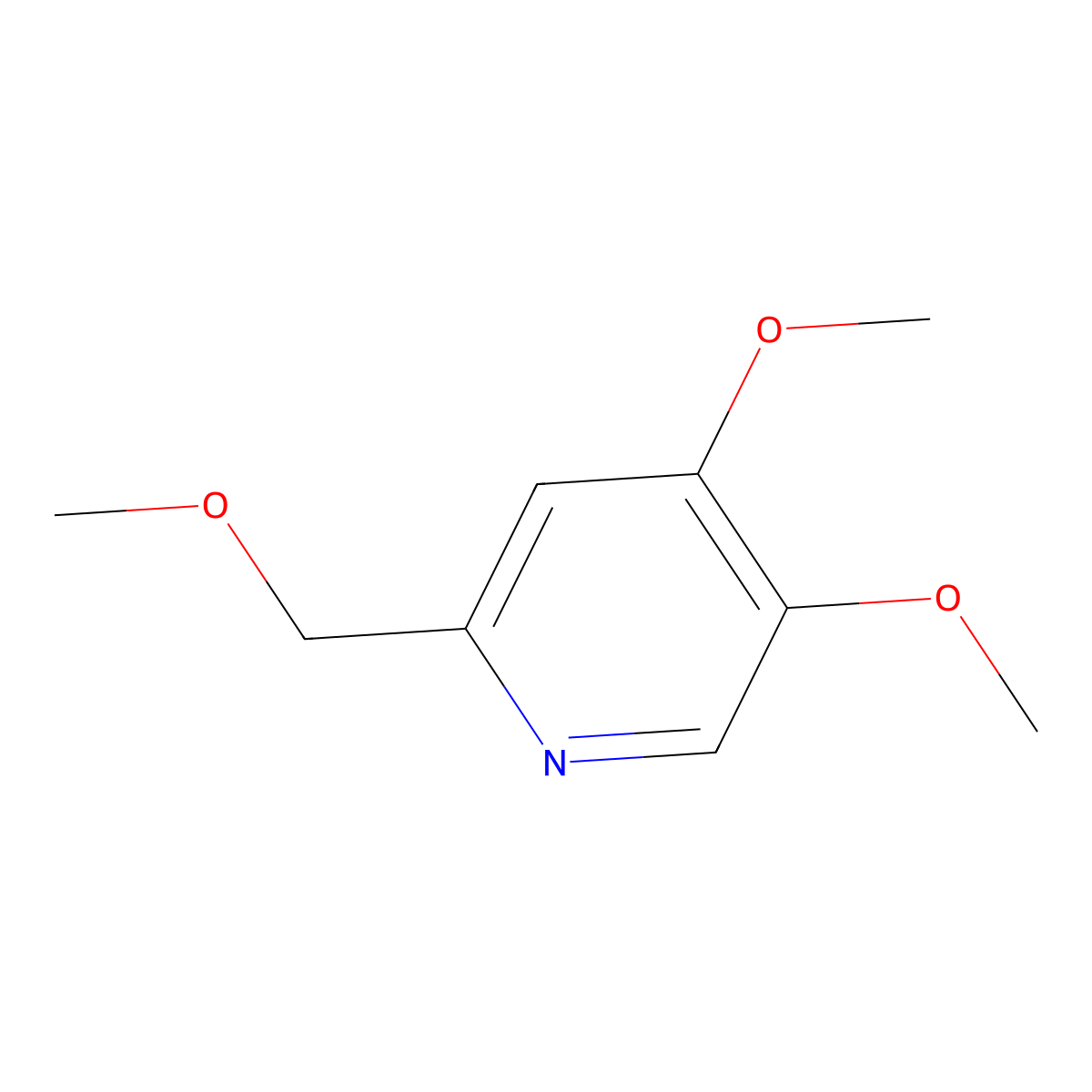 4,5-Dimethoxy-2-(methoxymethyl)pyridine molecular structure, CAS 62885-50-1