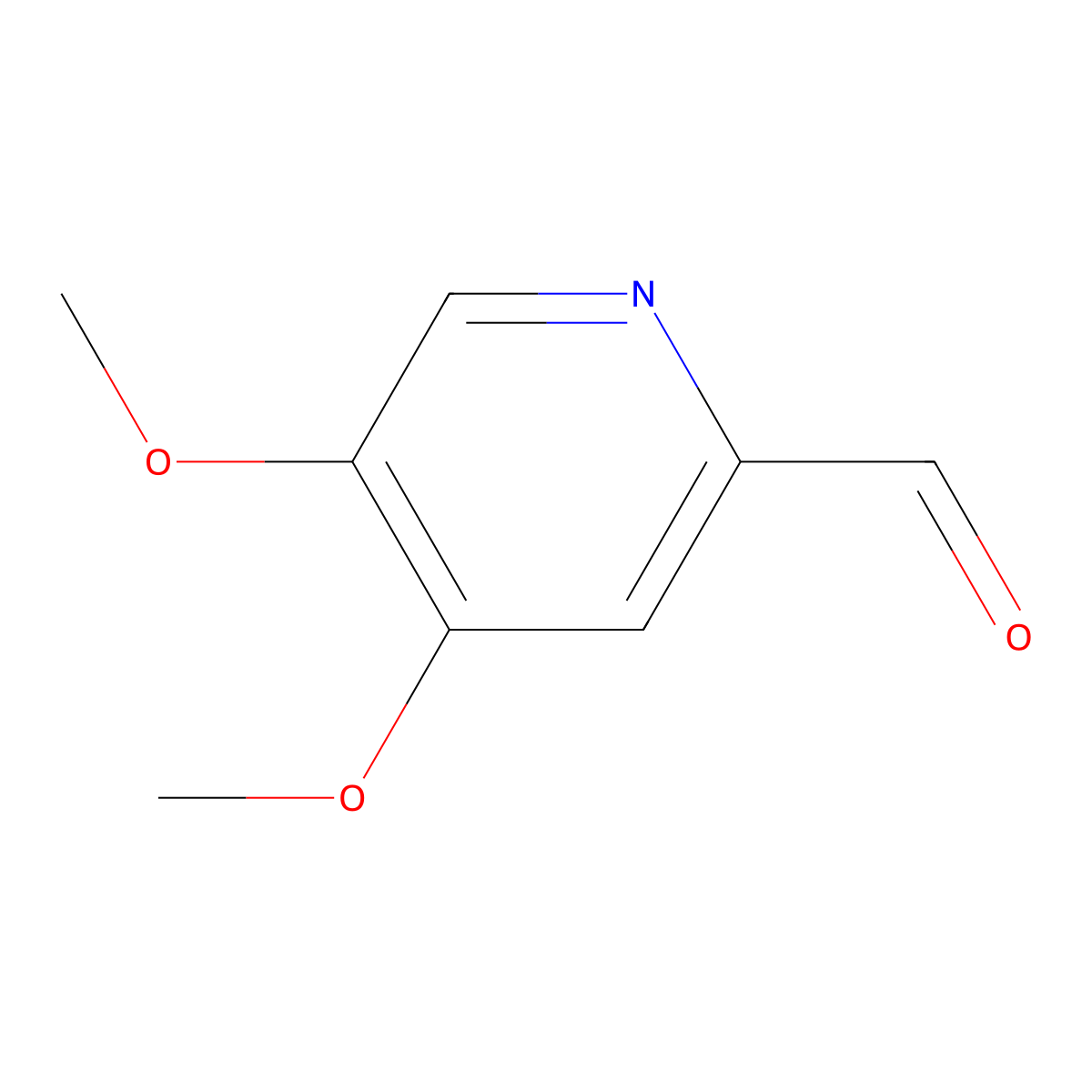4,5-Dimethoxypyridine-2-carbaldehyde molecular structure, CAS 62885-51-2