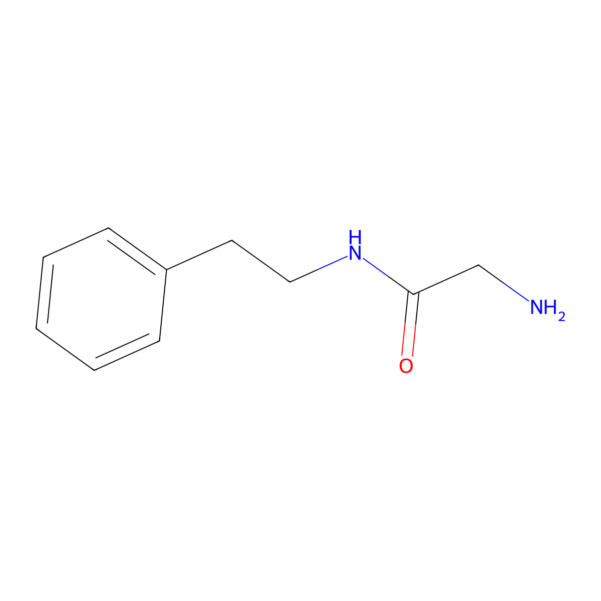 2-amino-N-(2-phenylethyl)acetamide molecular structure, CAS 62885-88-5