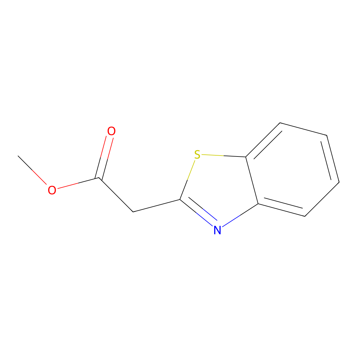 Methyl (1,3-benzothiazol-2-yl)acetate molecular structure, CAS 62886-13-9