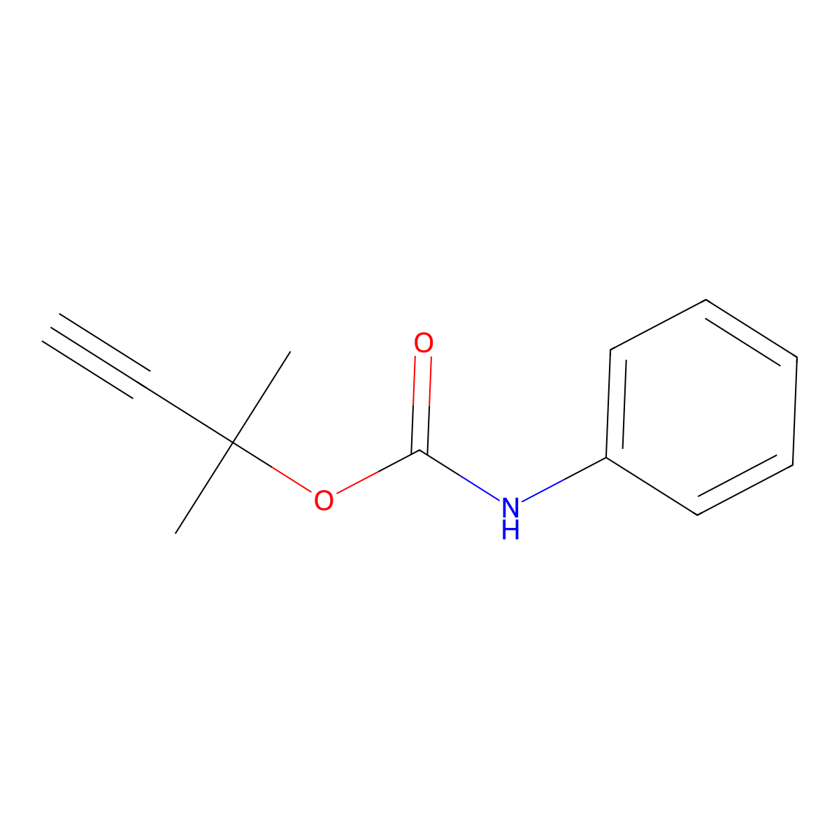 Carbanilic acid, 1,1-dimethyl-2-propynyl ester molecular structure, CAS 6289-19-6