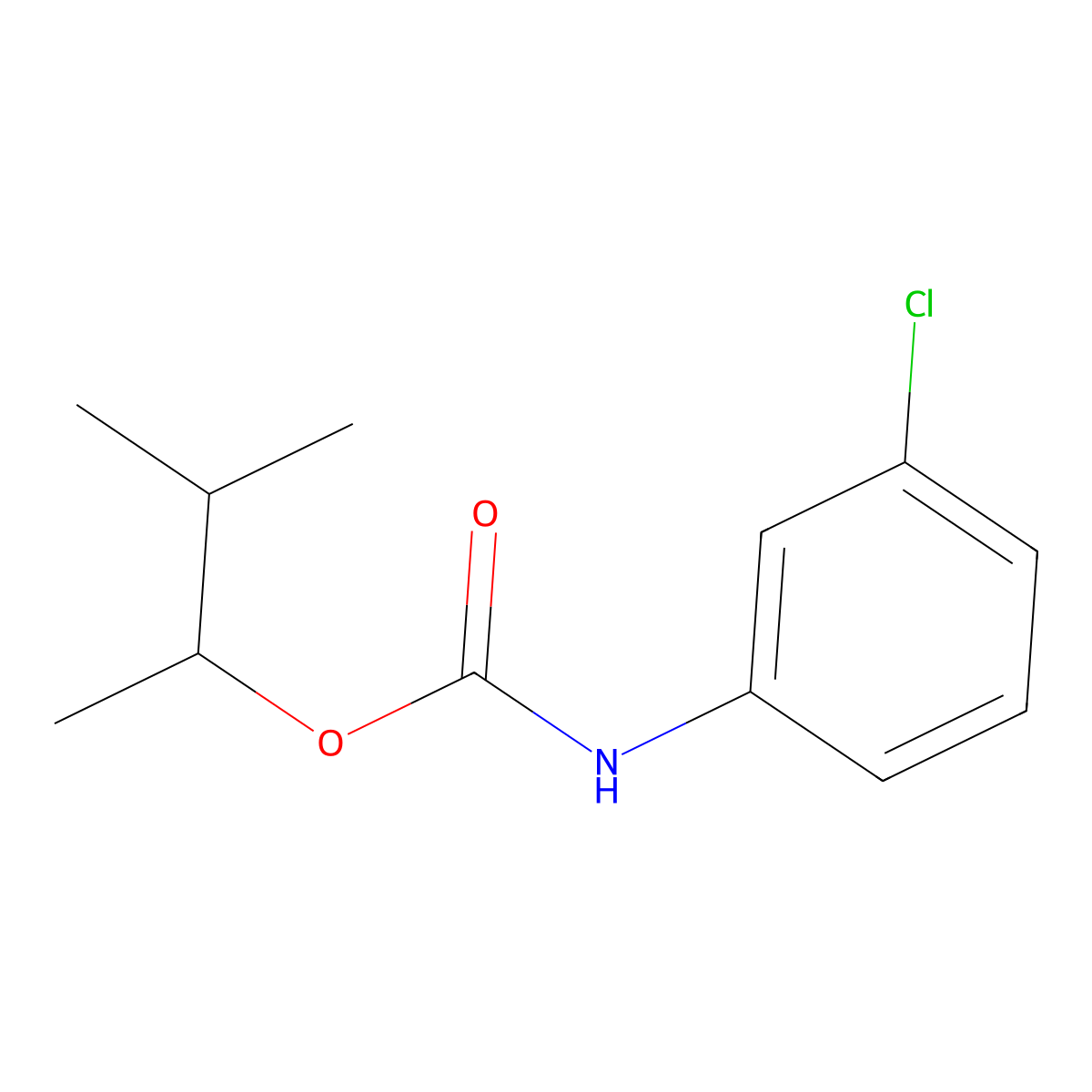 3-methylbutan-2-yl N-(3-chlorophenyl)carbamate molecular structure, CAS 6289-21-0