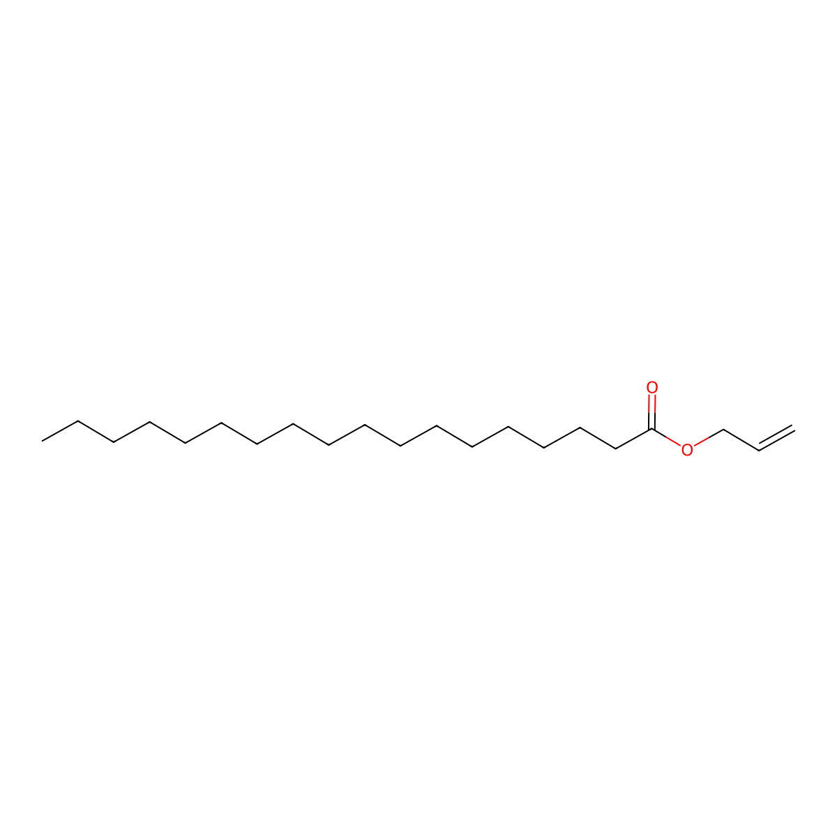 Allyl stearate molecular structure, CAS 6289-31-2