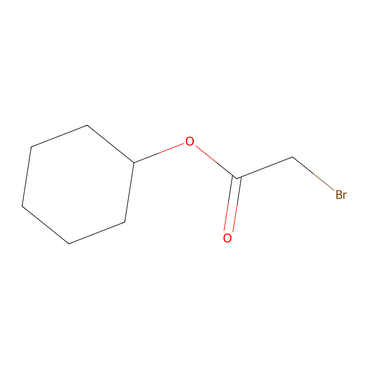 Cyclohexyl bromoacetate molecular structure, CAS 6289-39-0