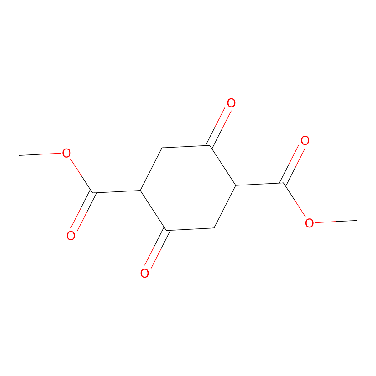 1,4-Cyclohexanedicarboxylic acid, 2,5-dioxo-, 1,4-dimethyl ester molecular structure, CAS 6289-46-9