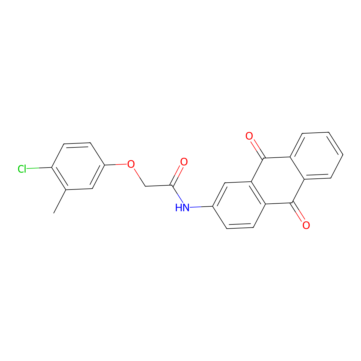 2-(4-Chloro-3-methylphenoxy)-N-(9,10-dioxo-9,10-dihydroanthracen-2-yl)acetamide molecular structure, CAS 6289-92-5