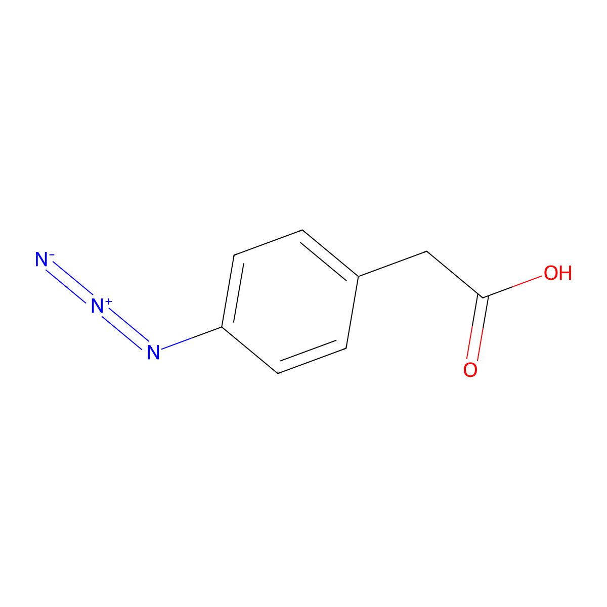 2-(4-Azidophenyl)acetic acid molecular structure, CAS 62893-37-2