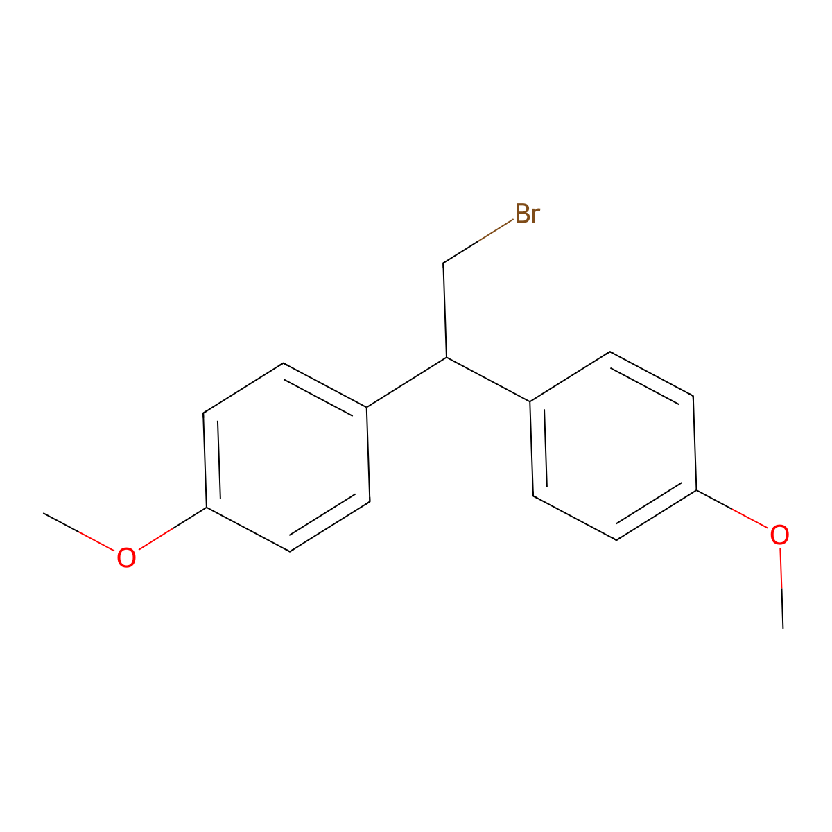 1-(2-Bromo-1-(4-methoxyphenyl)ethyl)-4-methoxybenzene molecular structure, CAS 62897-80-7
