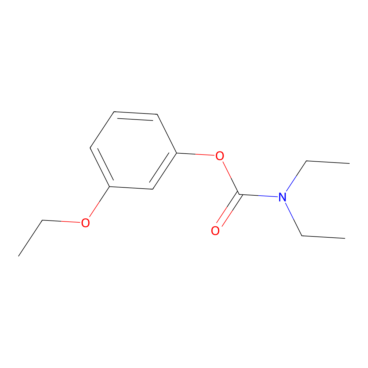 3-Ethoxyphenyl diethylcarbamate molecular structure, CAS 62899-61-0