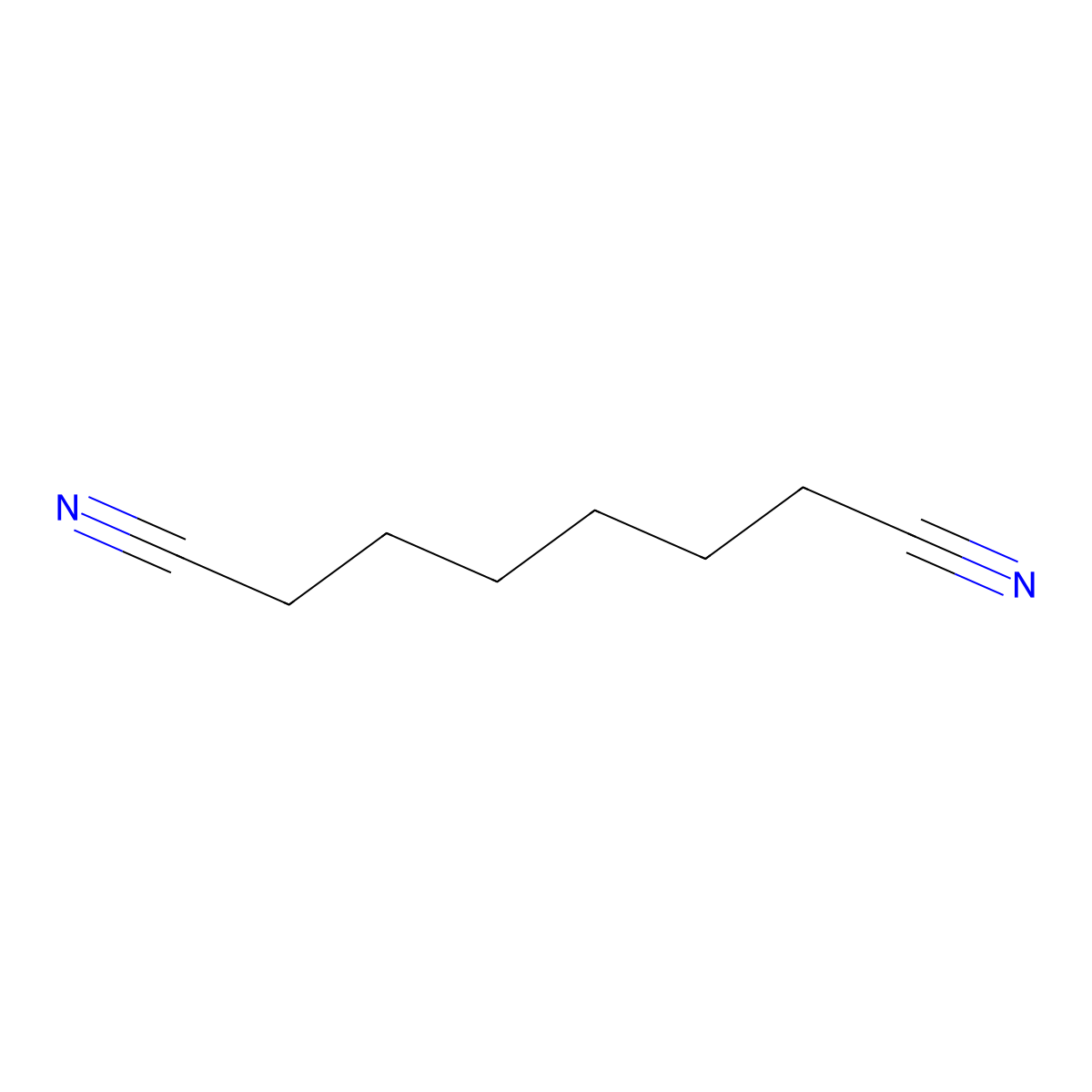 Octanedinitrile molecular structure, CAS 629-40-3