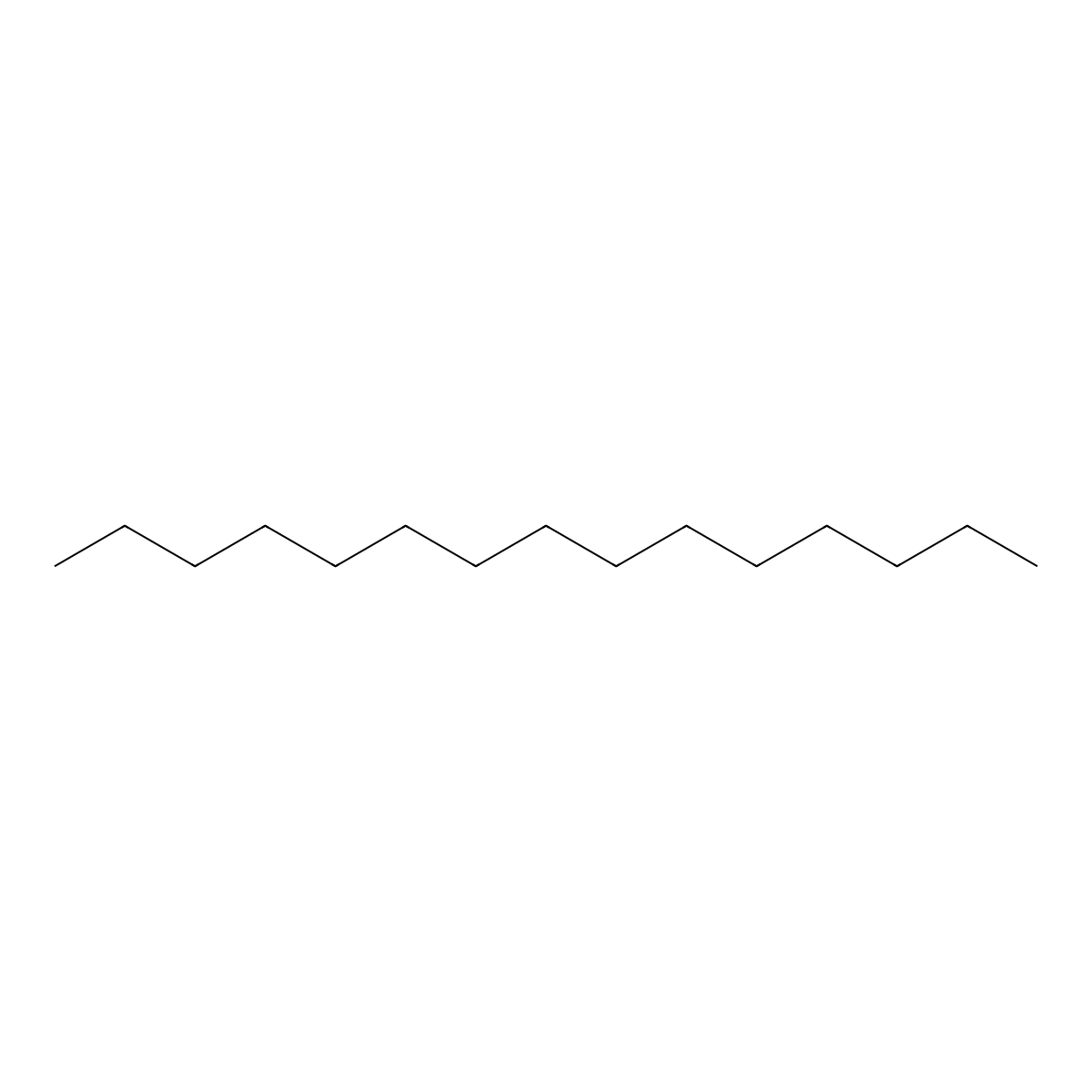 Pentadecane molecular structure, CAS 629-62-9