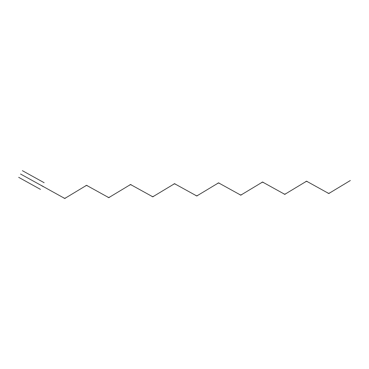 1-Hexadecyne molecular structure, CAS 629-74-3