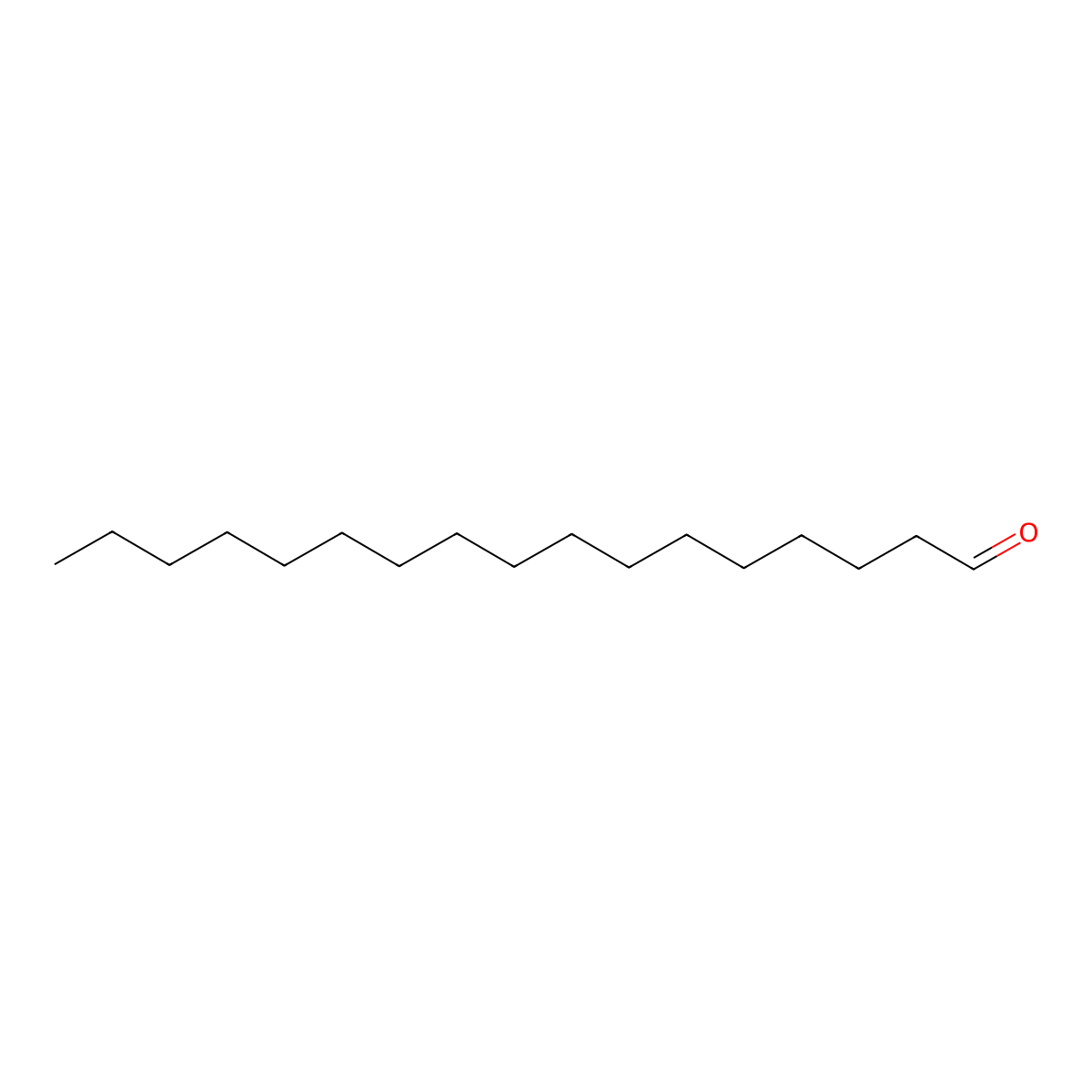 Heptadecanal molecular structure, CAS 629-90-3