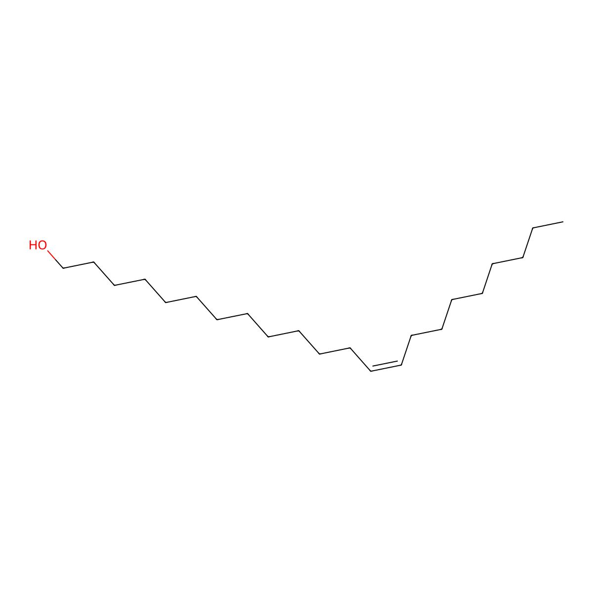 Erucyl alcohol molecular structure, CAS 629-98-1