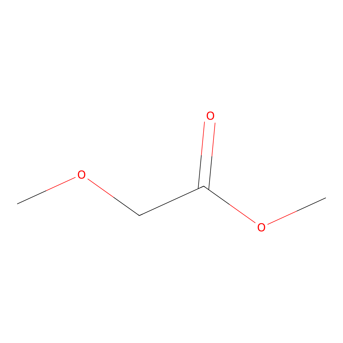 Methyl methoxyacetate molecular structure, CAS 6290-49-9