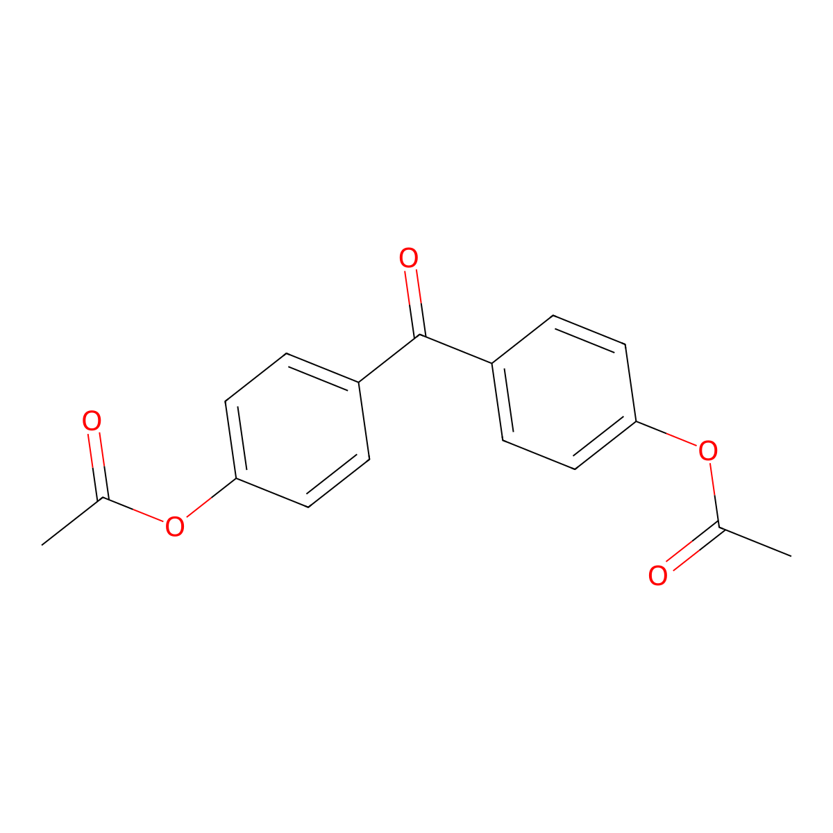 Benzophenone, 4,4'-bisacetyloxy- molecular structure, CAS 6290-82-0