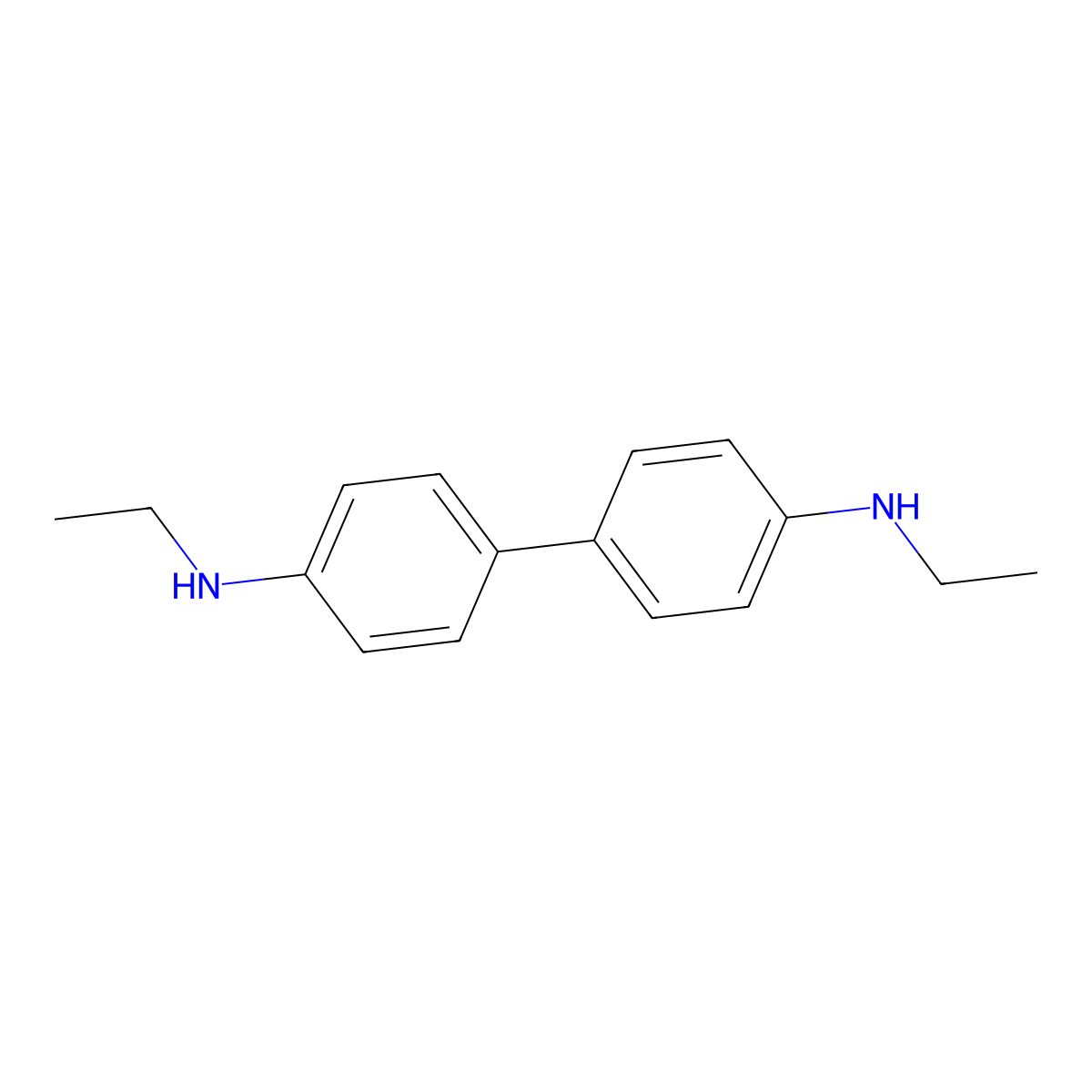 N-ethyl-4-[4-(ethylamino)phenyl]aniline molecular structure, CAS 6290-86-4