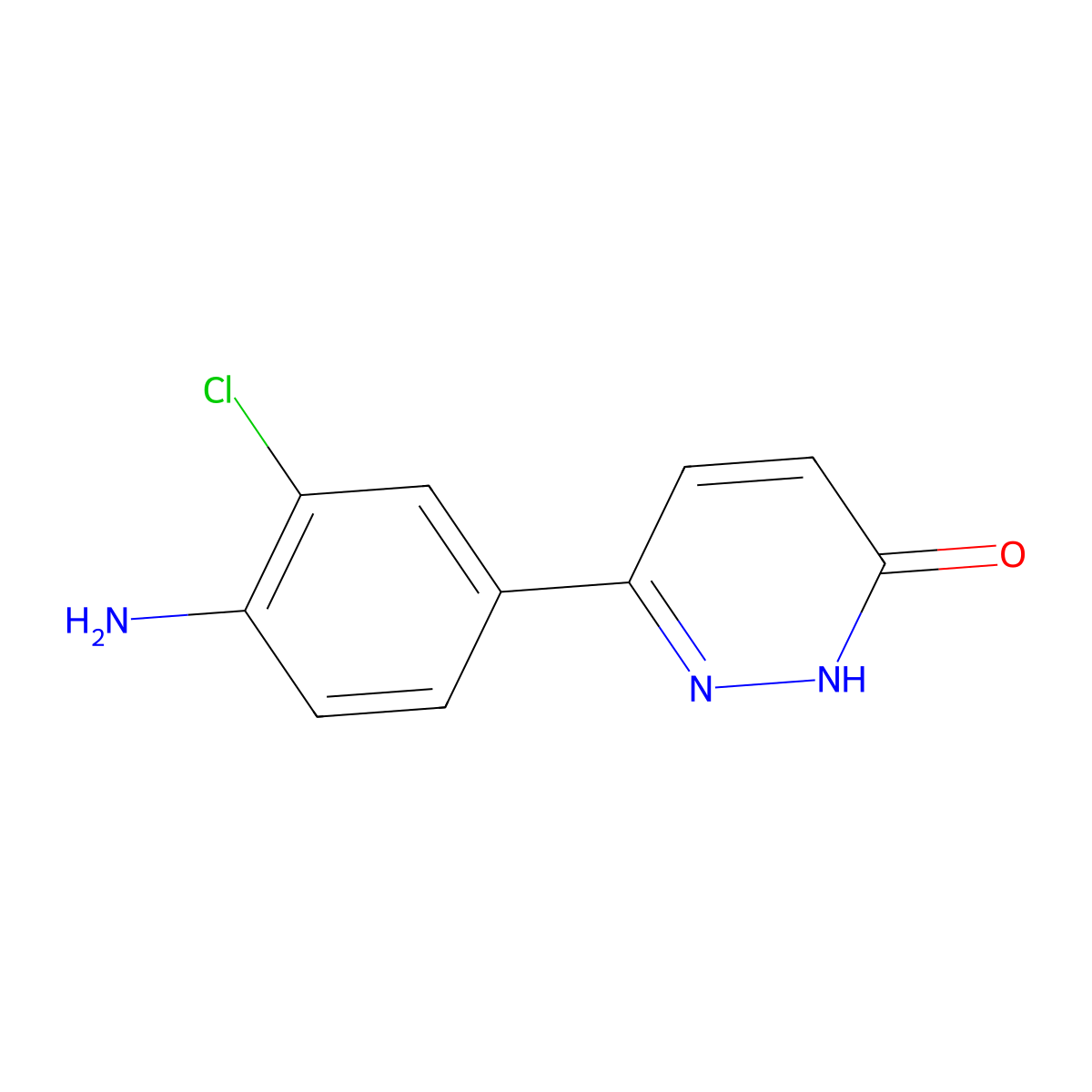 6-(4-Amino-3-chlorophenyl)pyridazin-3(2H)-one molecular structure, CAS 62902-50-5