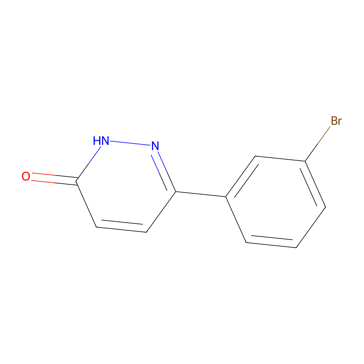 6-(3-bromophenyl)pyridazin-3(2H)-one molecular structure, CAS 62902-65-2