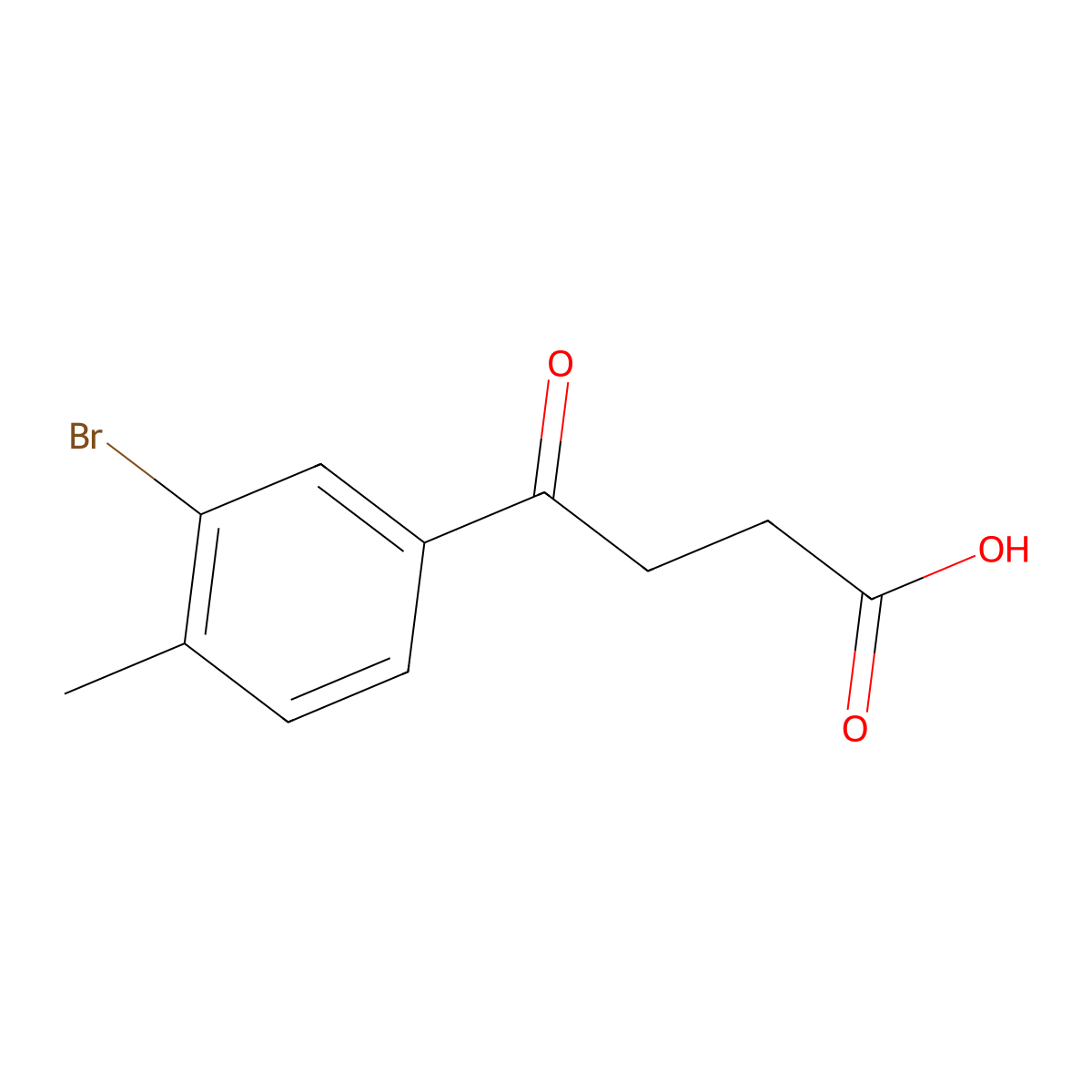 4-(3-Bromo-4-methylphenyl)-4-oxobutyric acid molecular structure, CAS 62903-07-5