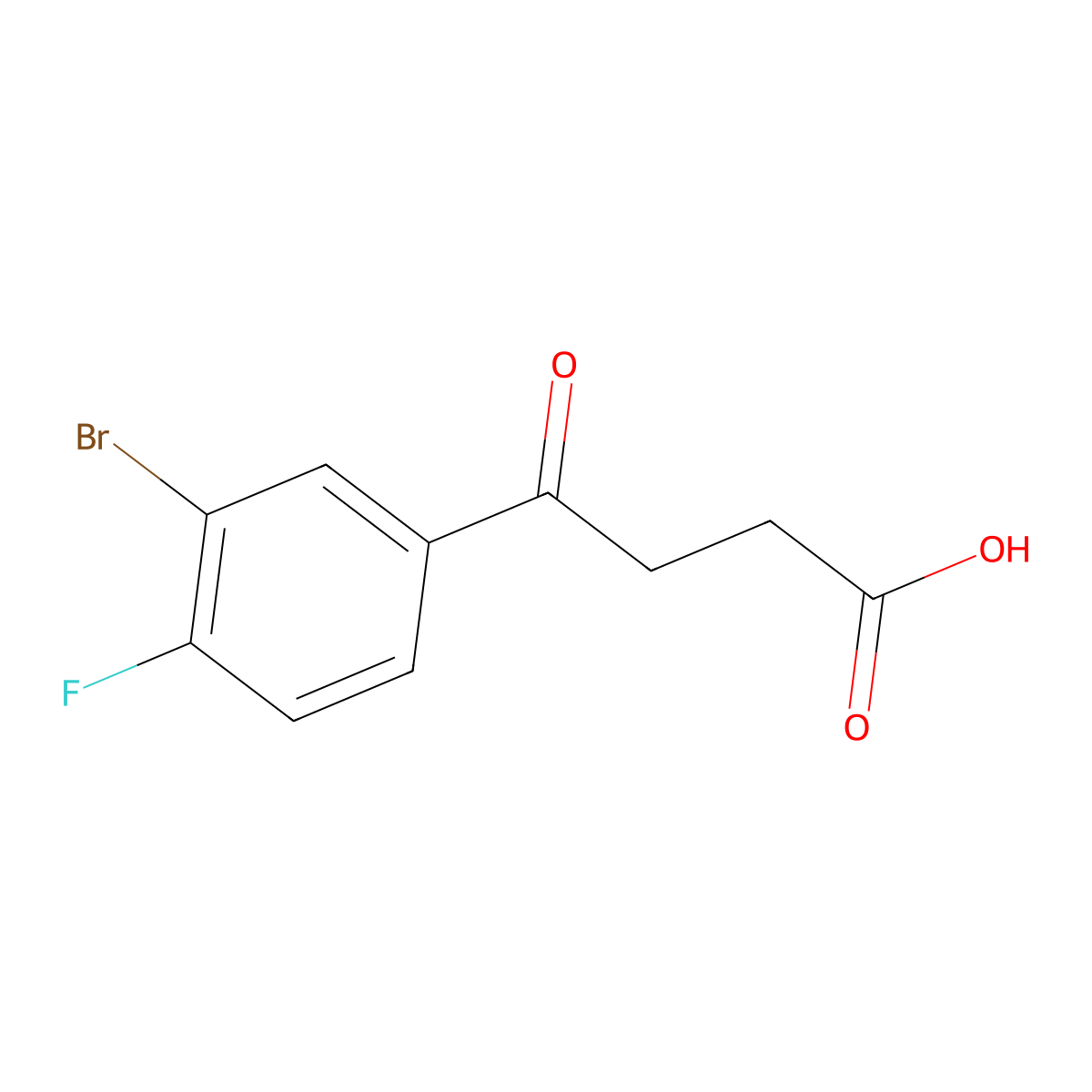 4-(3-Bromo-4-fluorophenyl)-4-oxobutanoic acid molecular structure, CAS 62903-18-8