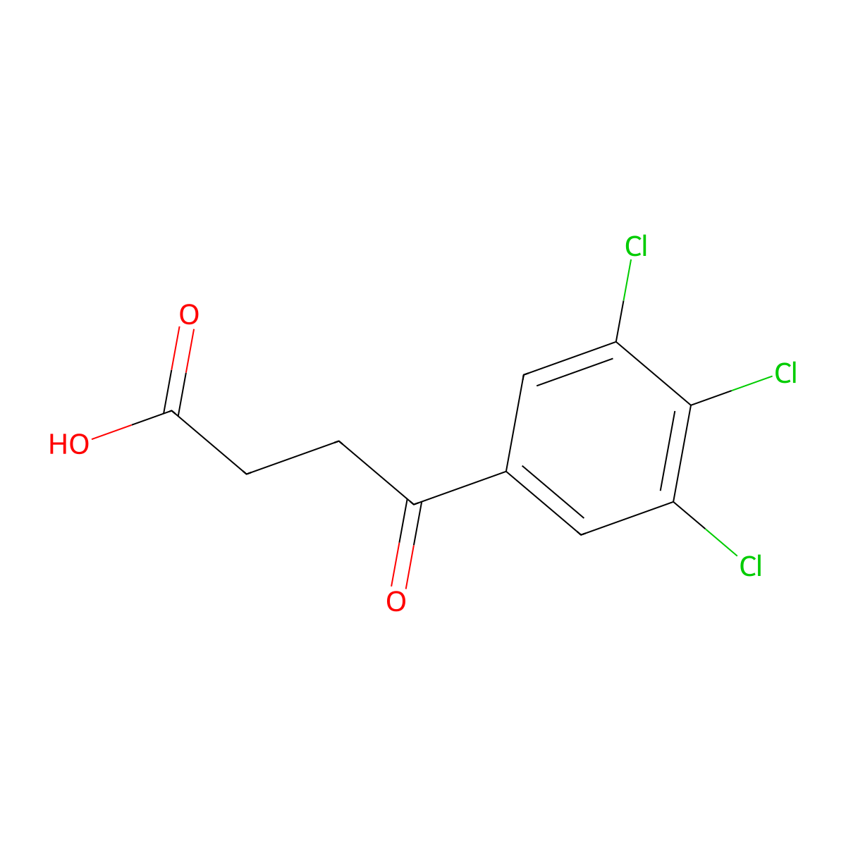 4-(3,4,5-Trichlorophenyl)-4-oxobutyric acid molecular structure, CAS 62903-19-9