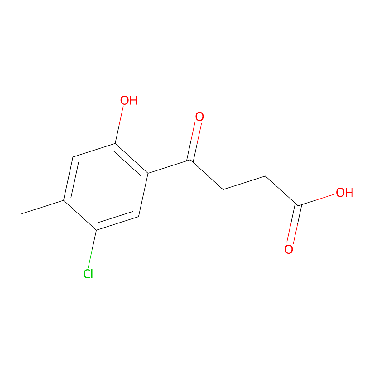 4-(5-Chloro-2-hydroxy-4-methylphenyl)-4-oxobutanoic acid molecular structure, CAS 62903-21-3