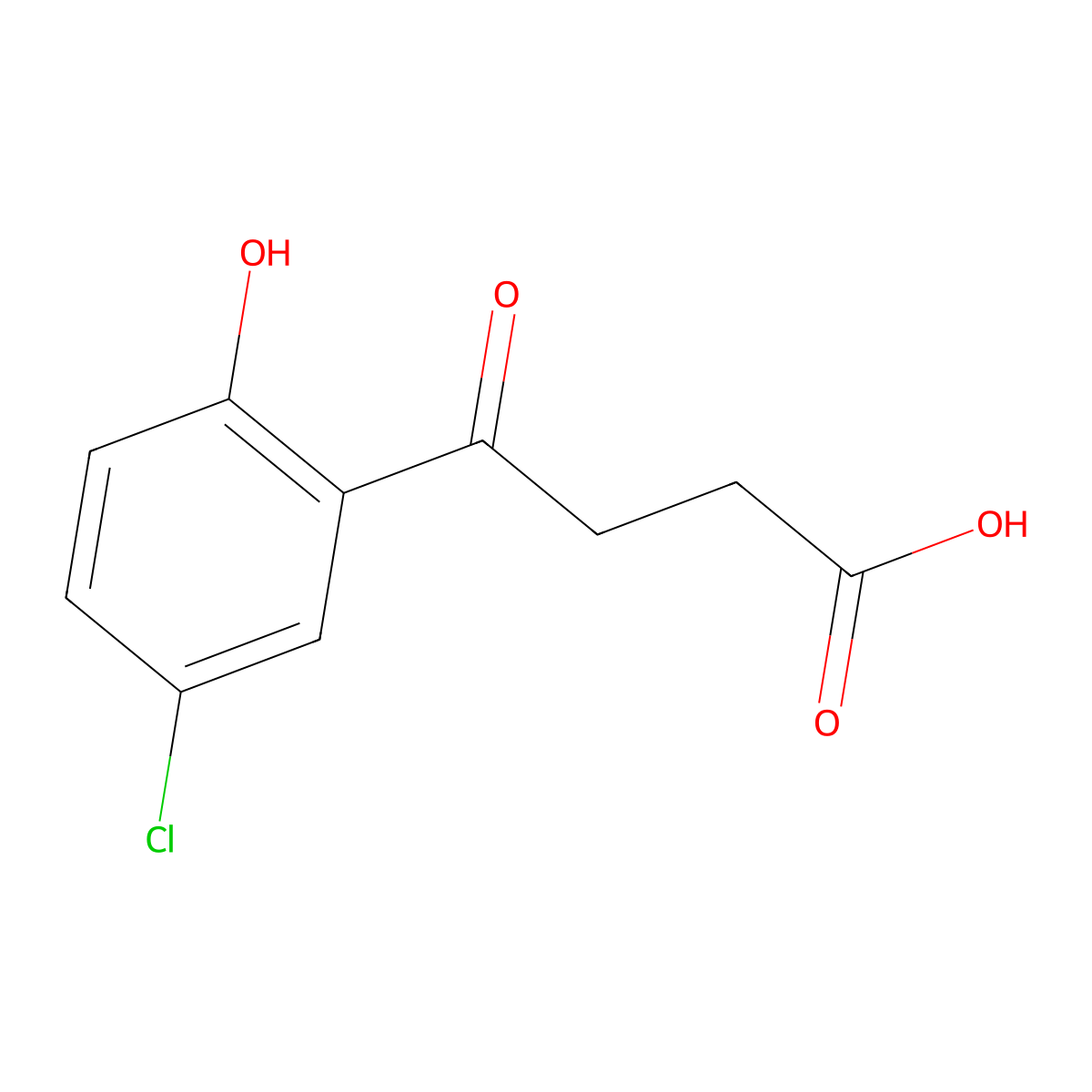 4-(5-Chloro-2-hydroxyphenyl)-4-oxobutanoic acid molecular structure, CAS 62903-23-5