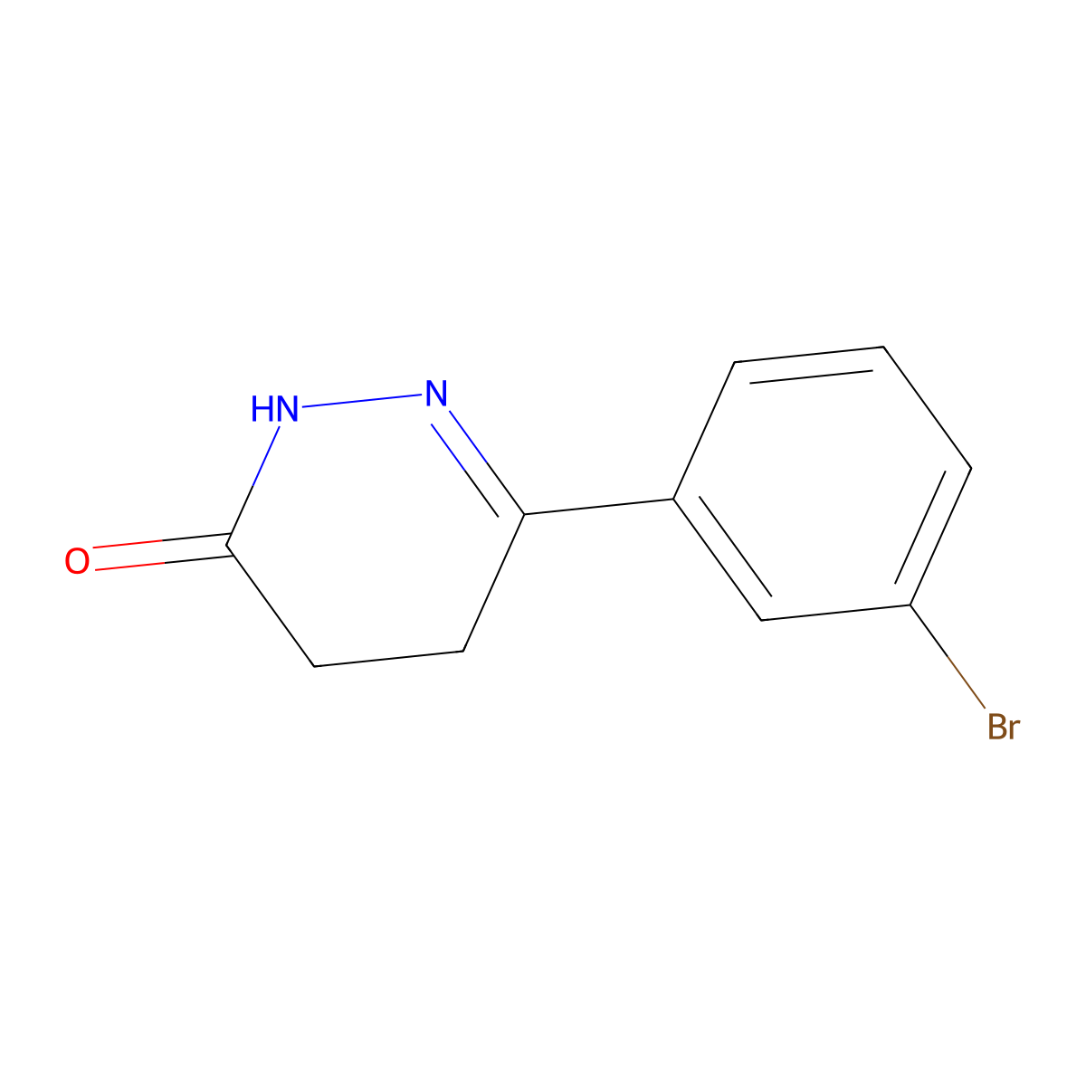 6-(3-Bromophenyl)-2,3,4,5-tetrahydropyridazin-3-one molecular structure, CAS 62903-37-1