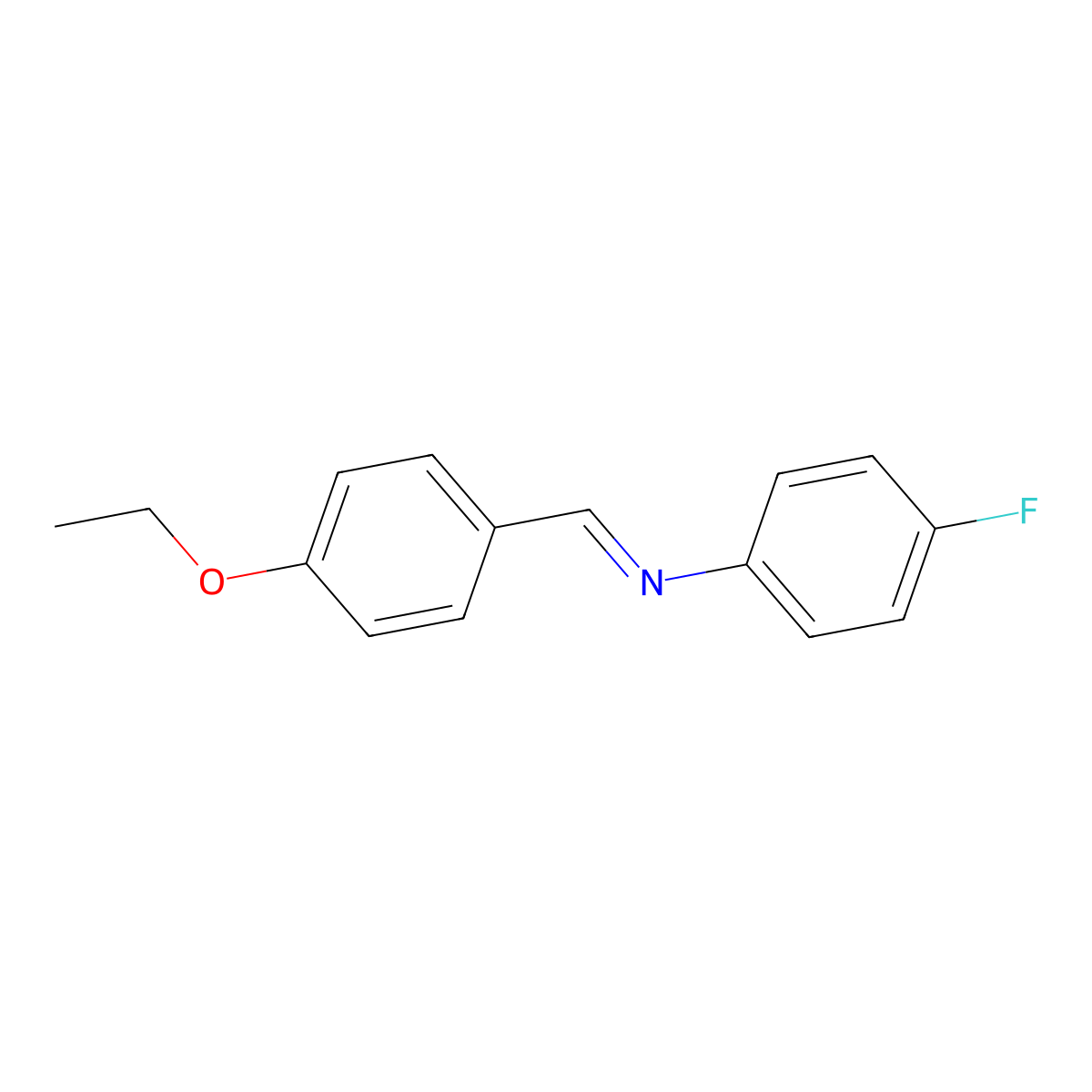 N-[(E)-(4-ethoxyphenyl)methylidene]-4-fluoroaniline molecular structure, CAS 62907-32-8