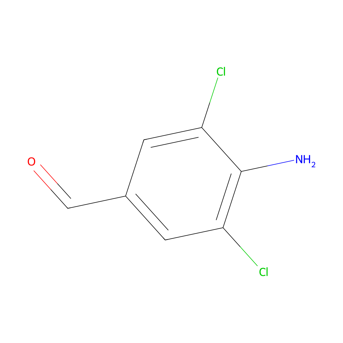 4-Amino-3,5-dichlorobenzaldehyde molecular structure, CAS 62909-66-4