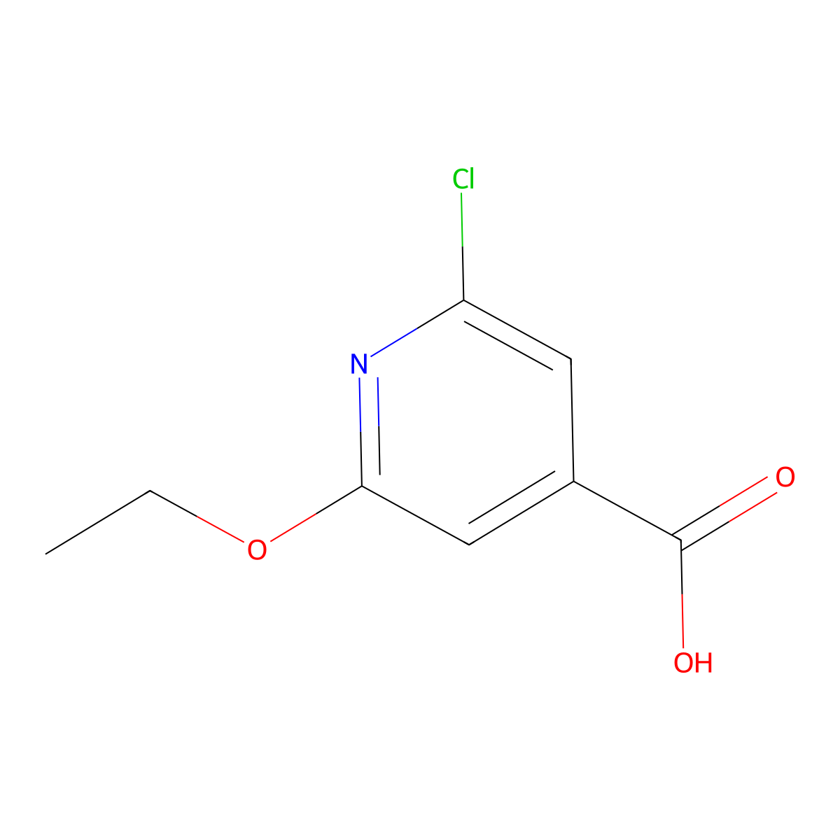 2-Chloro-6-ethoxyisonicotinic acid molecular structure, CAS 6291-10-7