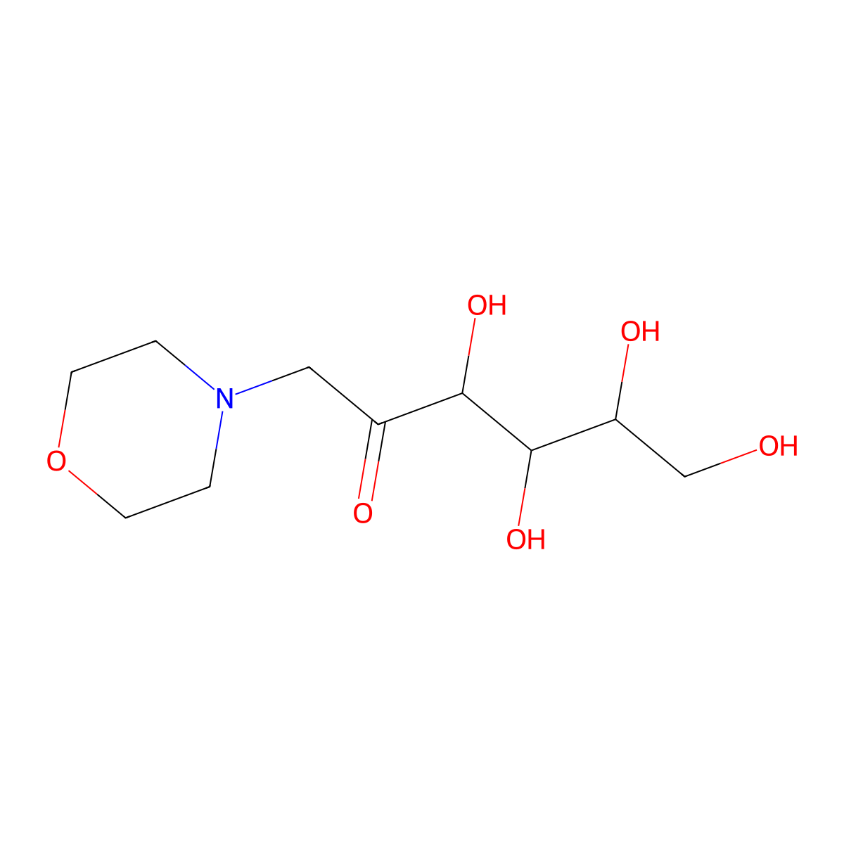 1-Deoxy-1-morpholinofructose molecular structure, CAS 6291-16-3