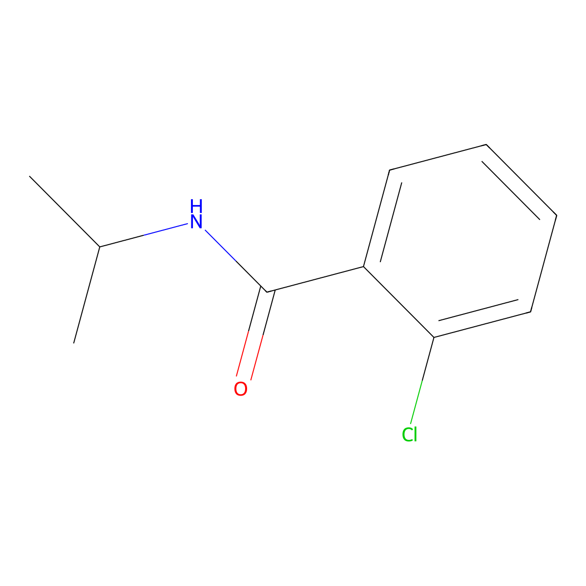 2-chloro-N-isopropylbenzamide molecular structure, CAS 6291-28-7