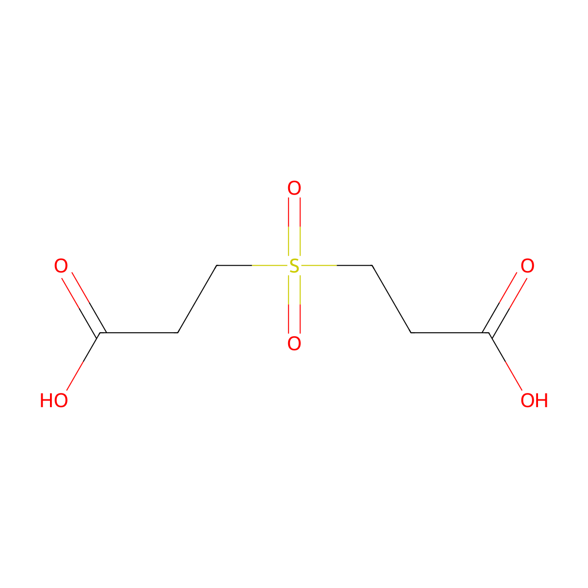 3,3'-Sulfonylbis(propanoic acid) molecular structure, CAS 6291-88-9