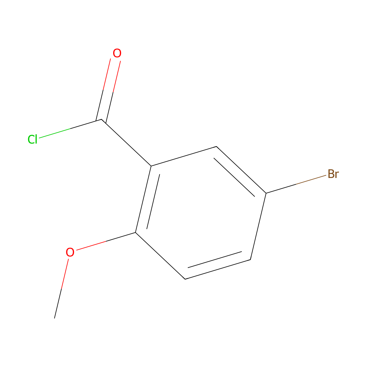 5-Bromo-2-methoxybenzoyl chloride molecular structure, CAS 62910-63-8