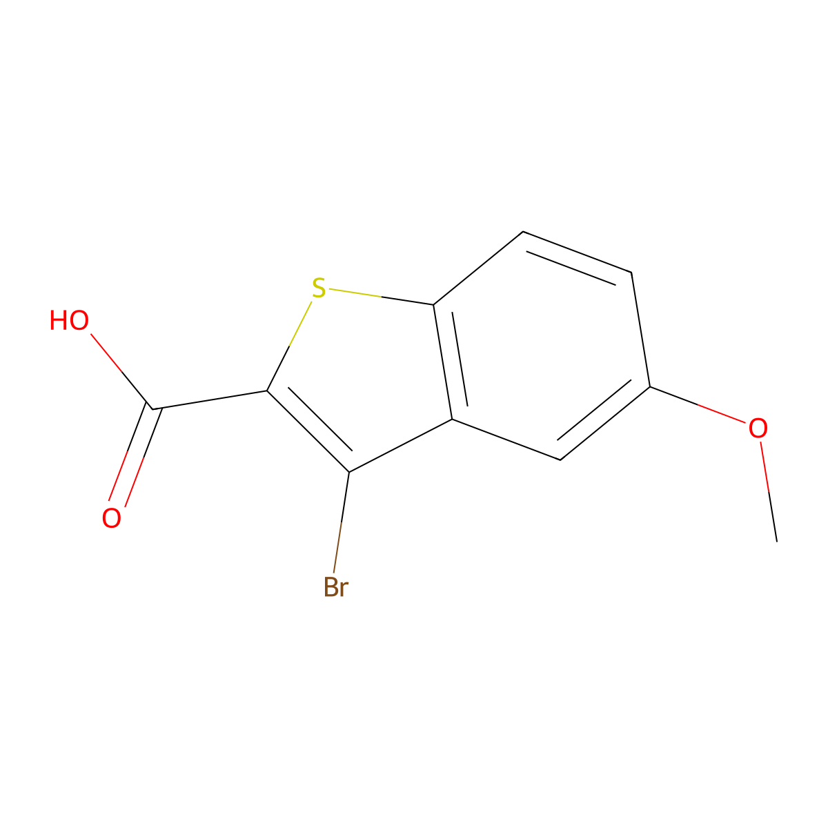 3-Bromo-5-methoxybenzo[b]thiophene-2-carboxylic acid molecular structure, CAS 62913-20-6