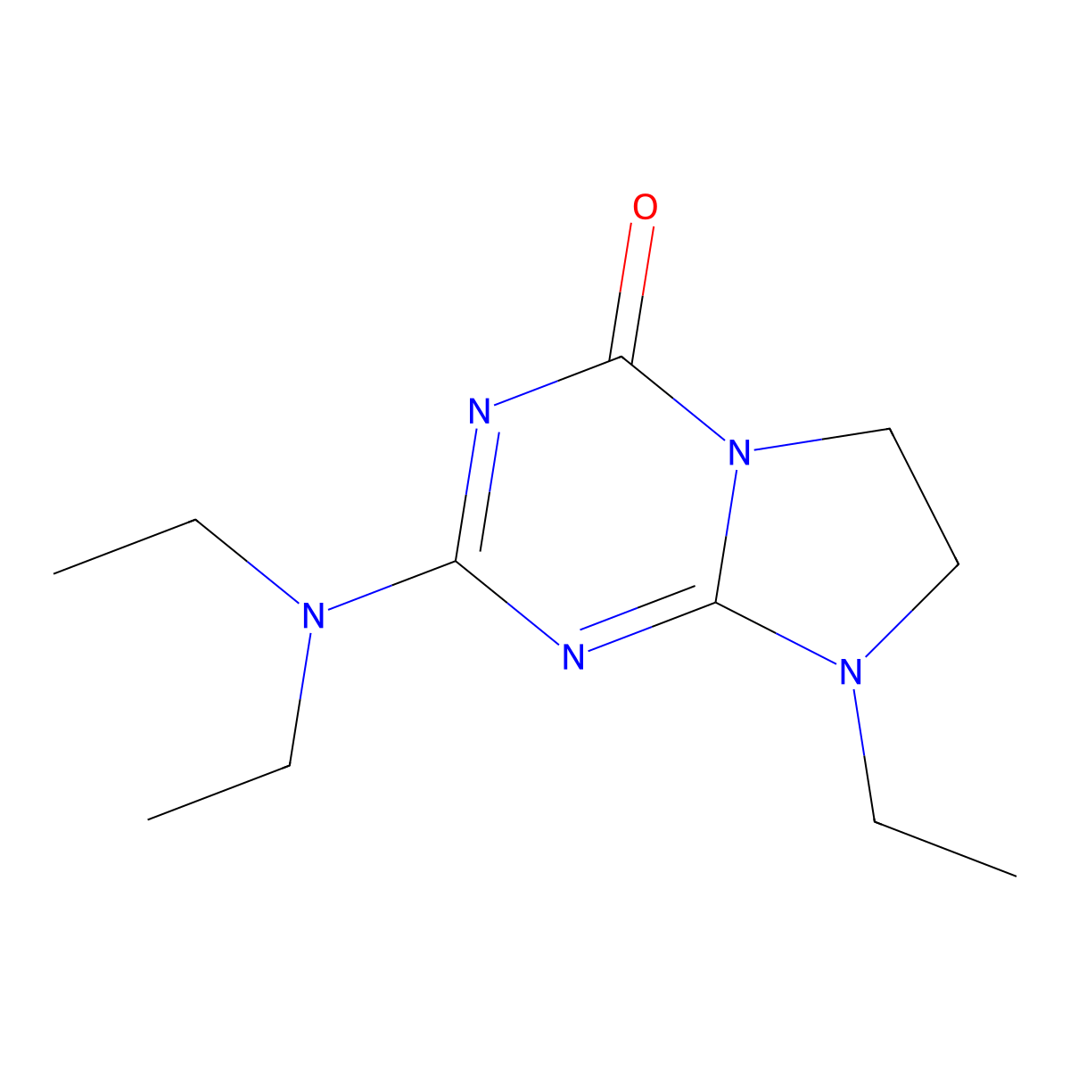 2-(Diethylamino)-8-ethyl-7,8-dihydroimidazo[1,2-a][1,3,5]triazin-4(6H)-one molecular structure, CAS 62915-46-2