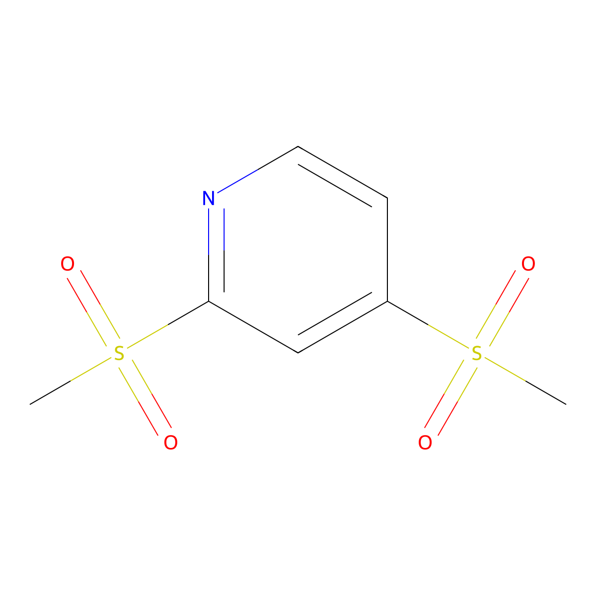 2,4-Di(methanesulfonyl)pyridine molecular structure, CAS 62916-42-1