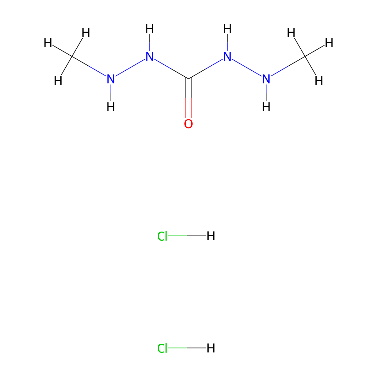 1,3-Bis(methylamino)urea dihydrochloride molecular structure, CAS 62917-73-1