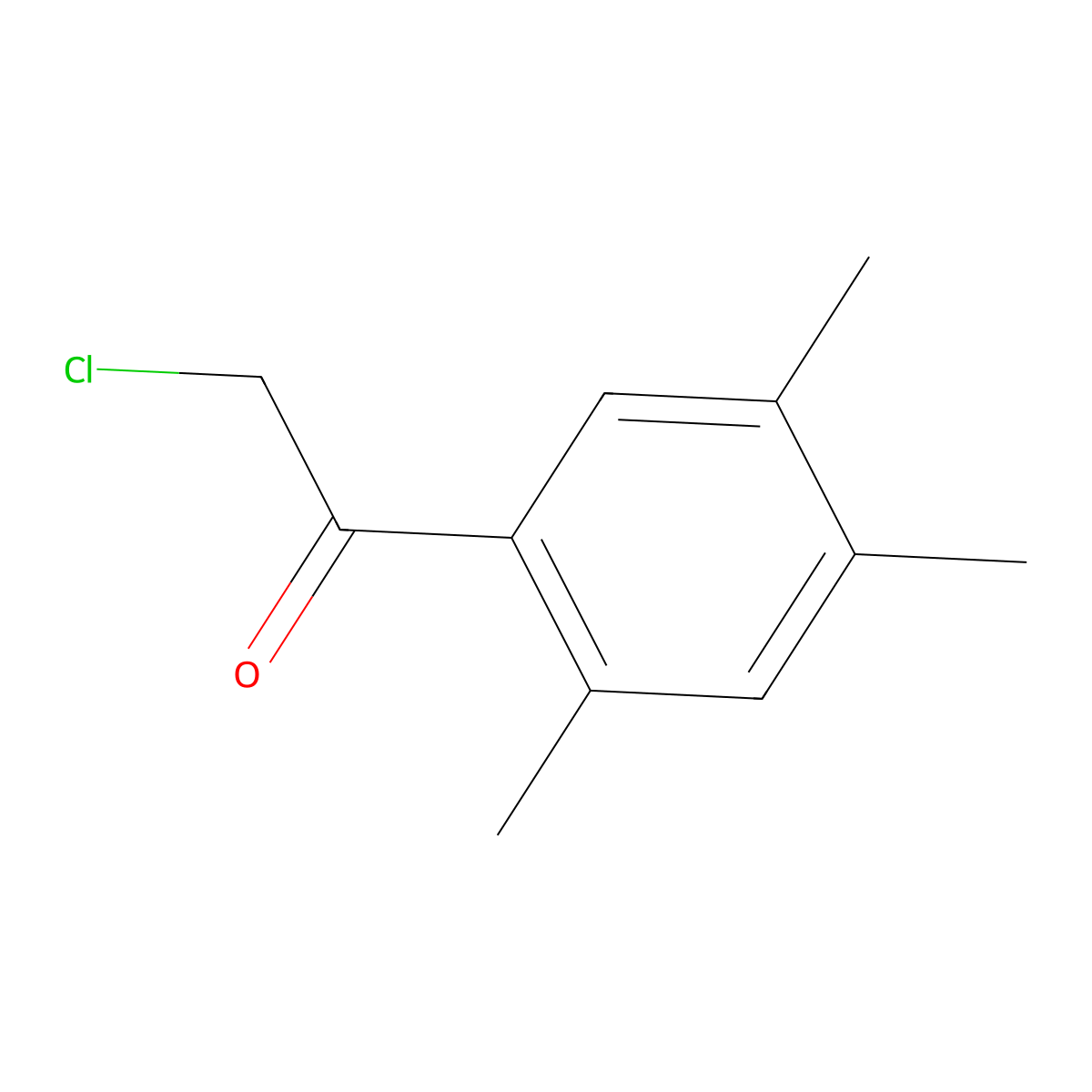 2-Chloro-1-(2,4,5-trimethylphenyl)ethan-1-one molecular structure, CAS 62919-60-2