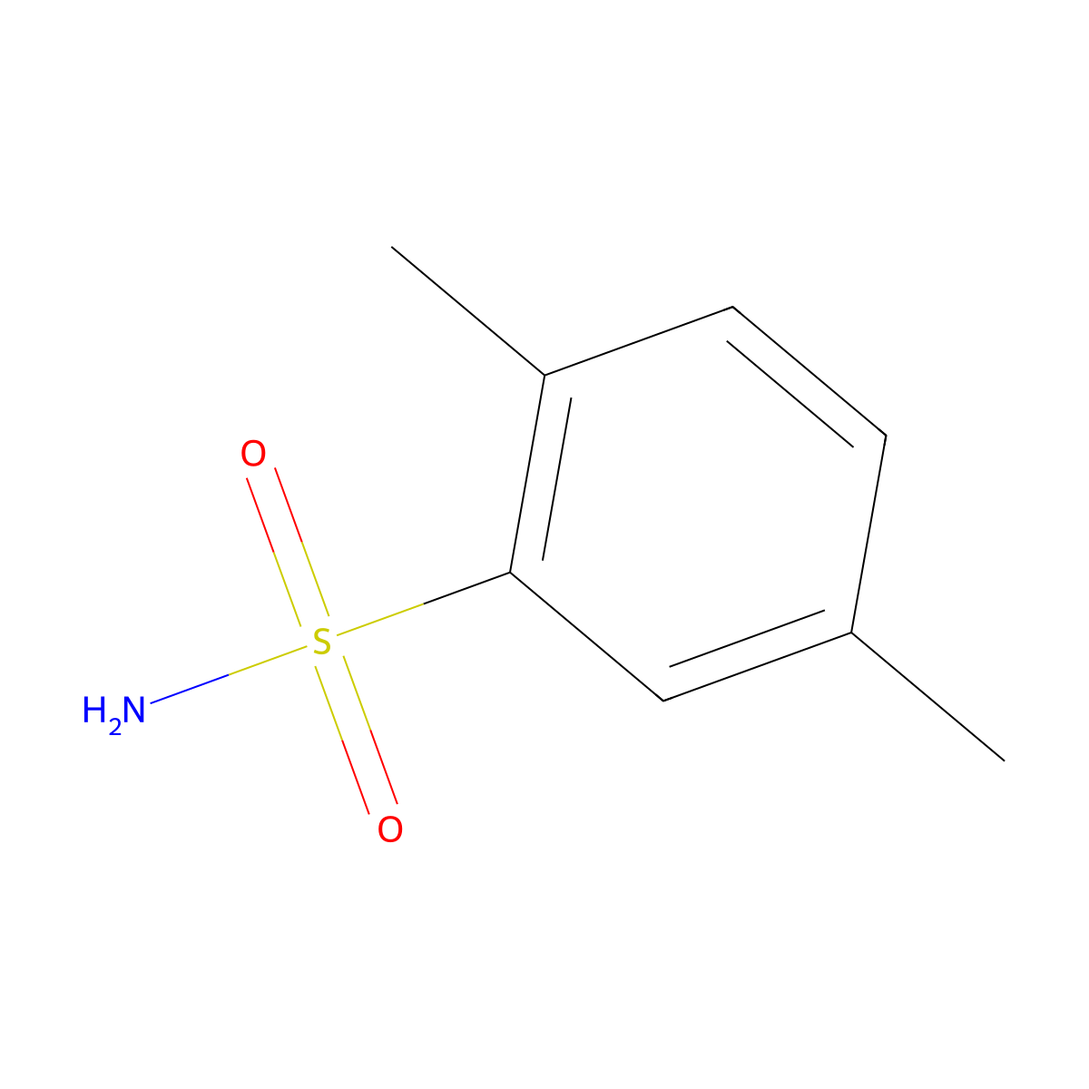 2,5-Dimethylbenzenesulfonamide molecular structure, CAS 6292-58-6