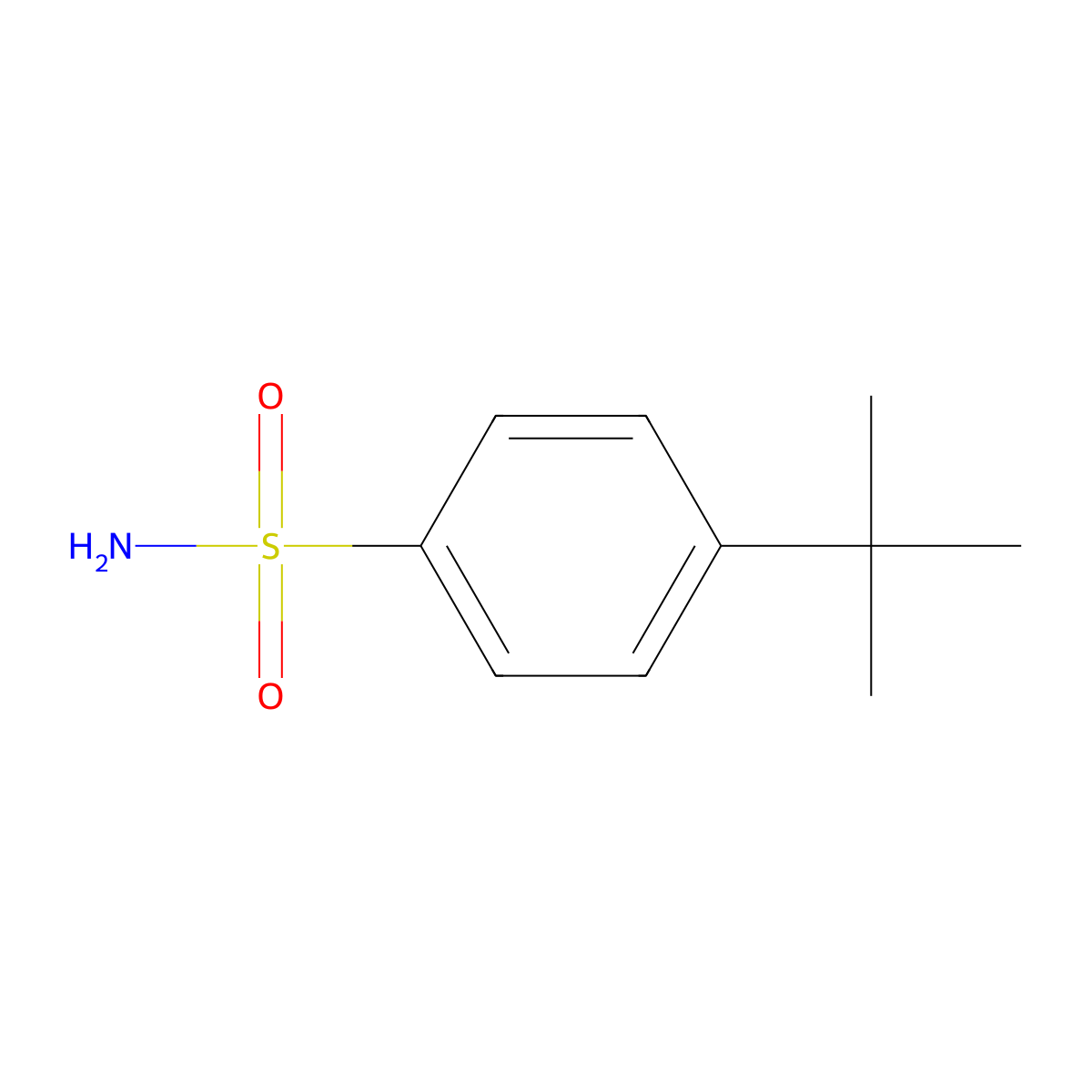 4-tert-Butylbenzenesulfonamide molecular structure, CAS 6292-59-7