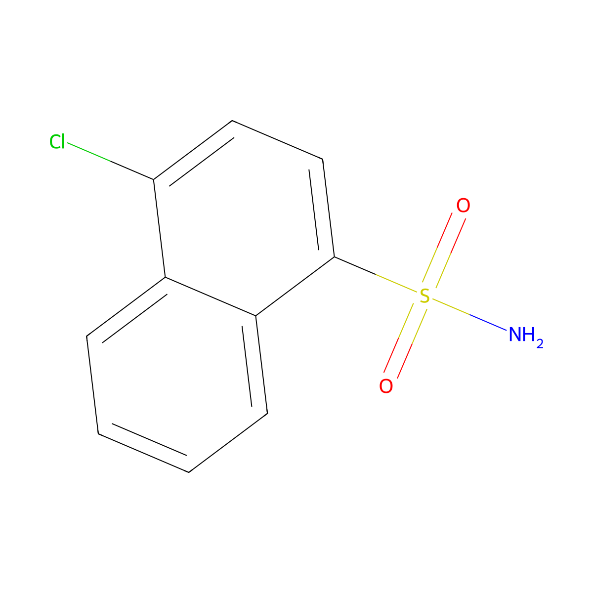 4-Chloronaphthalene-1-sulfonamide molecular structure, CAS 6292-61-1