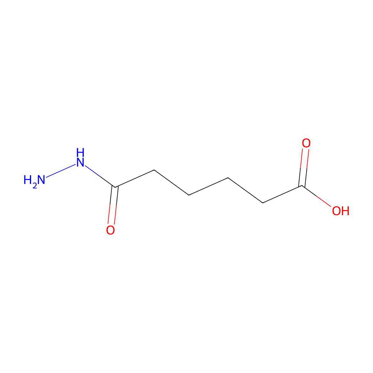 6-Hydrazinyl-6-oxohexanoic acid molecular structure, CAS 6292-67-7