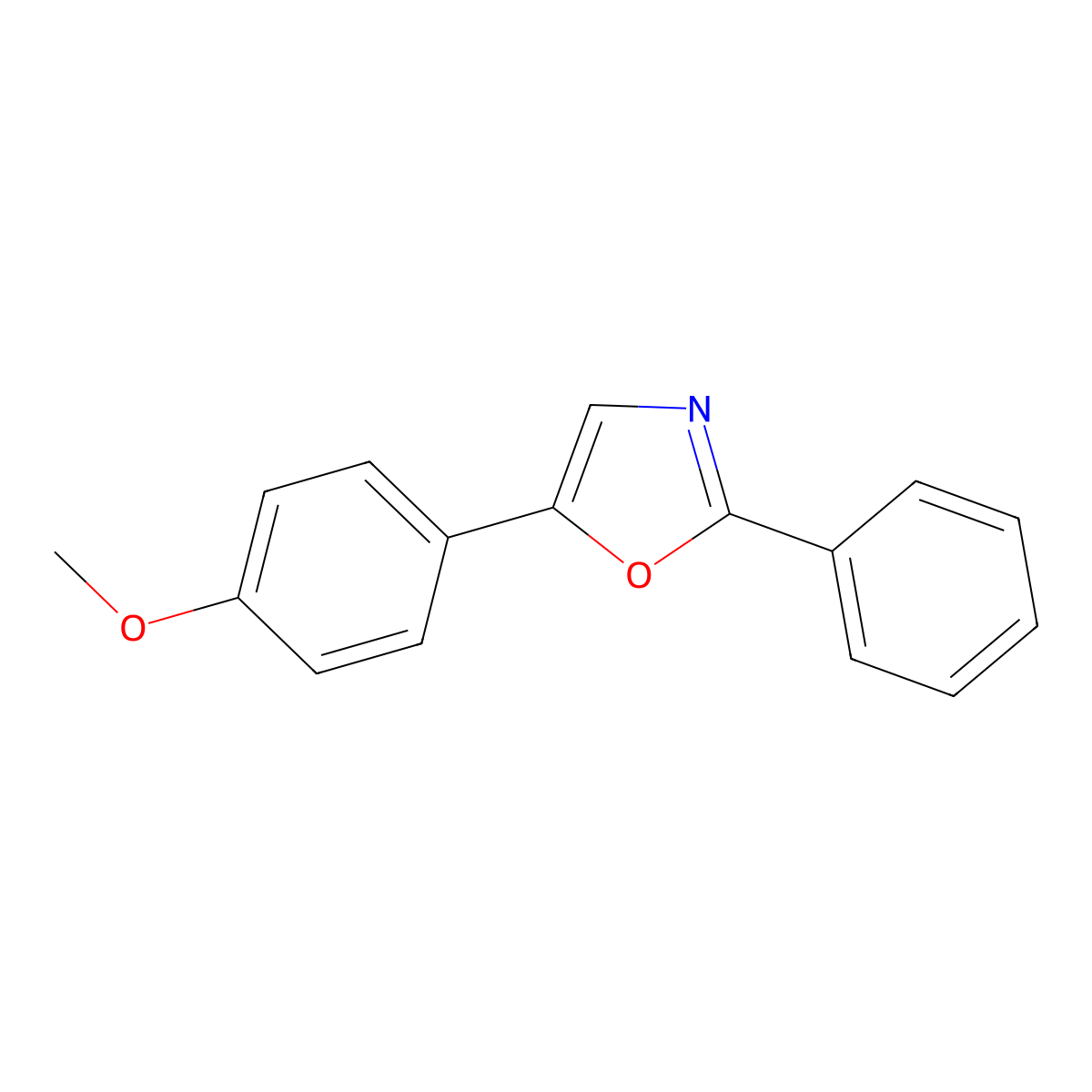 5-(4-Methoxyphenyl)-2-phenyloxazole molecular structure, CAS 62921-42-0