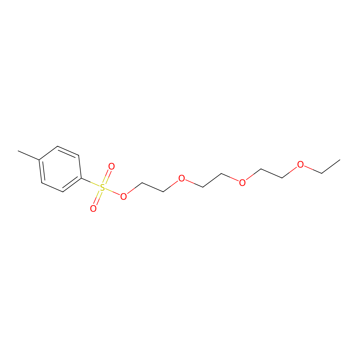 2-(2-(2-Ethoxyethoxy)ethoxy)ethyl 4-methylbenzenesulfonate molecular structure, CAS 62921-75-9